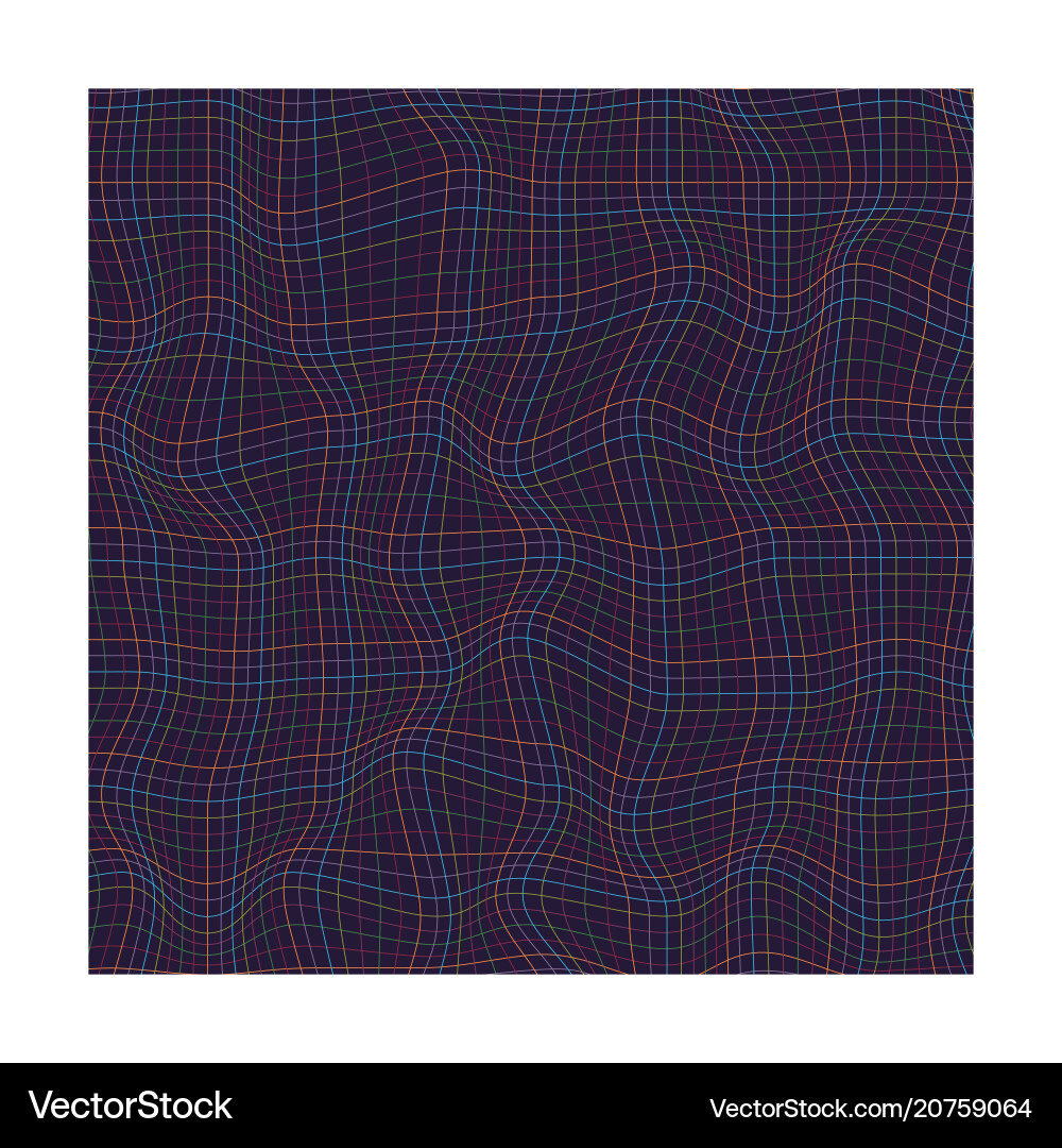 Dynamic Multicolor Line Grid Wave vector image