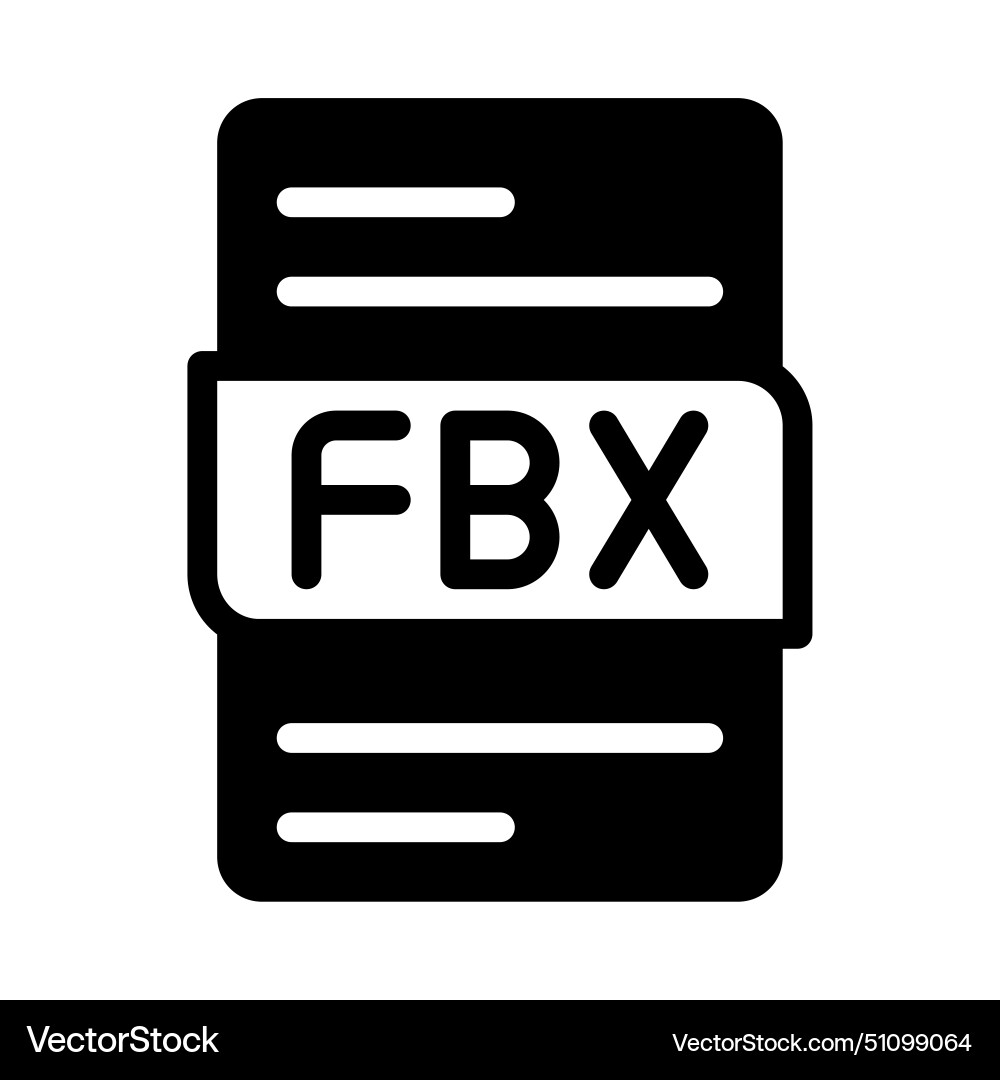 Fbx format file type icons document extension Fbx format file type icons document extension vector image