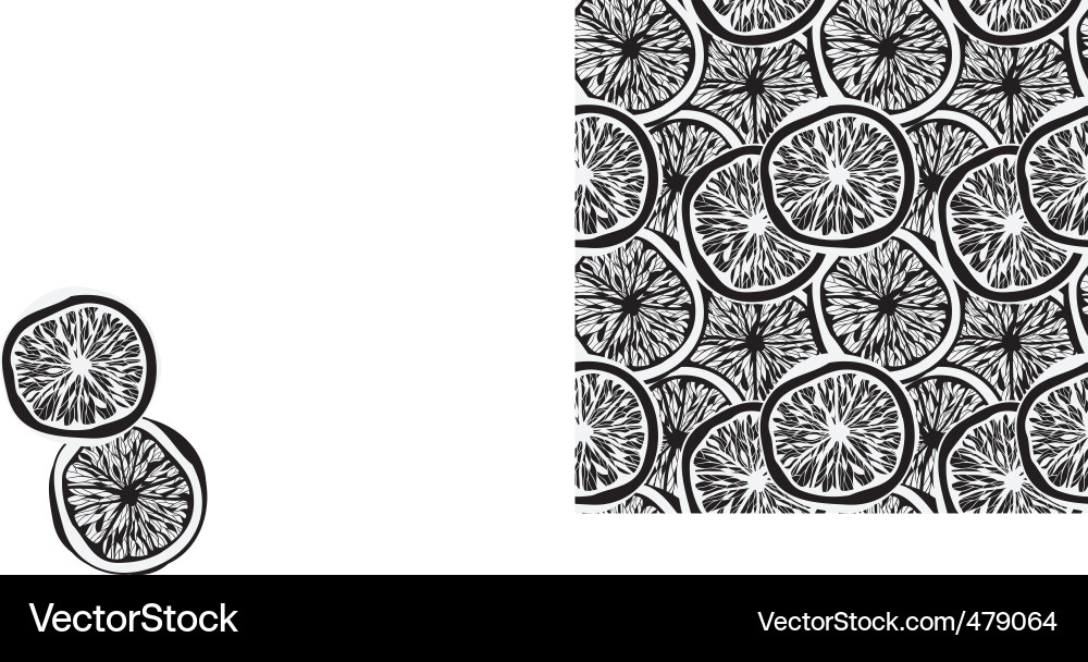 Lemon Slice Pattern Vector Image