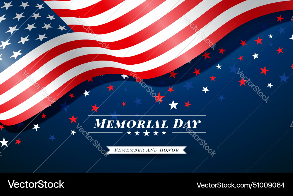 Memorial day of the usa Memorial day of the usa Vector Image