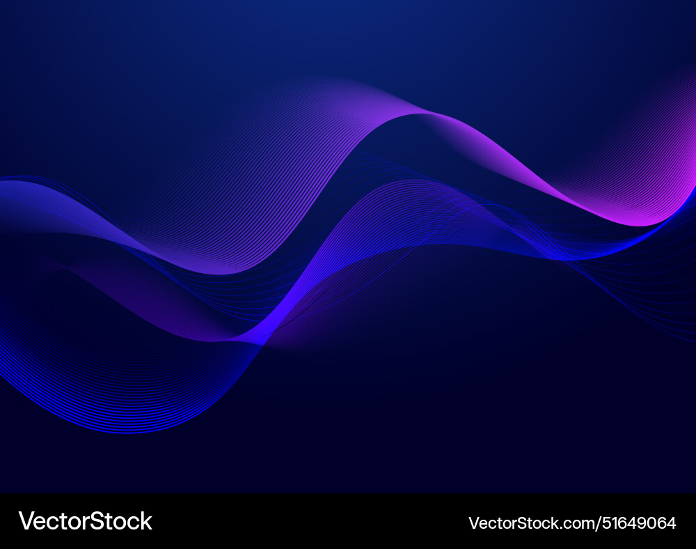 Modern background with flowing waves design vector image
