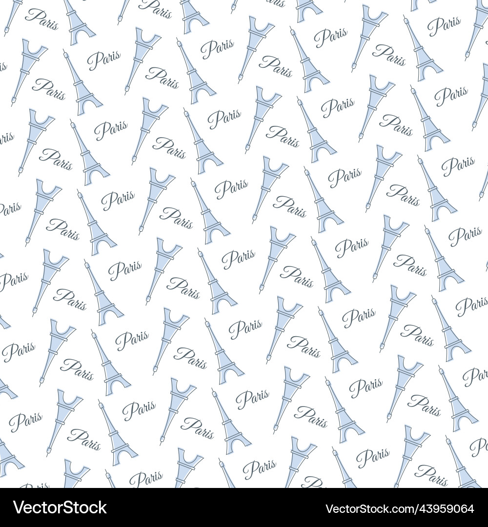 Paris print with the eiffel tower Paris print with the eiffel tower vector image