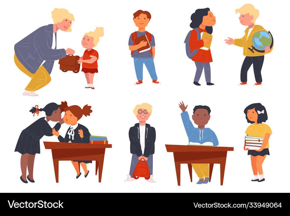 School children and teacher kids at educational School children and teacher kids at educational vector image