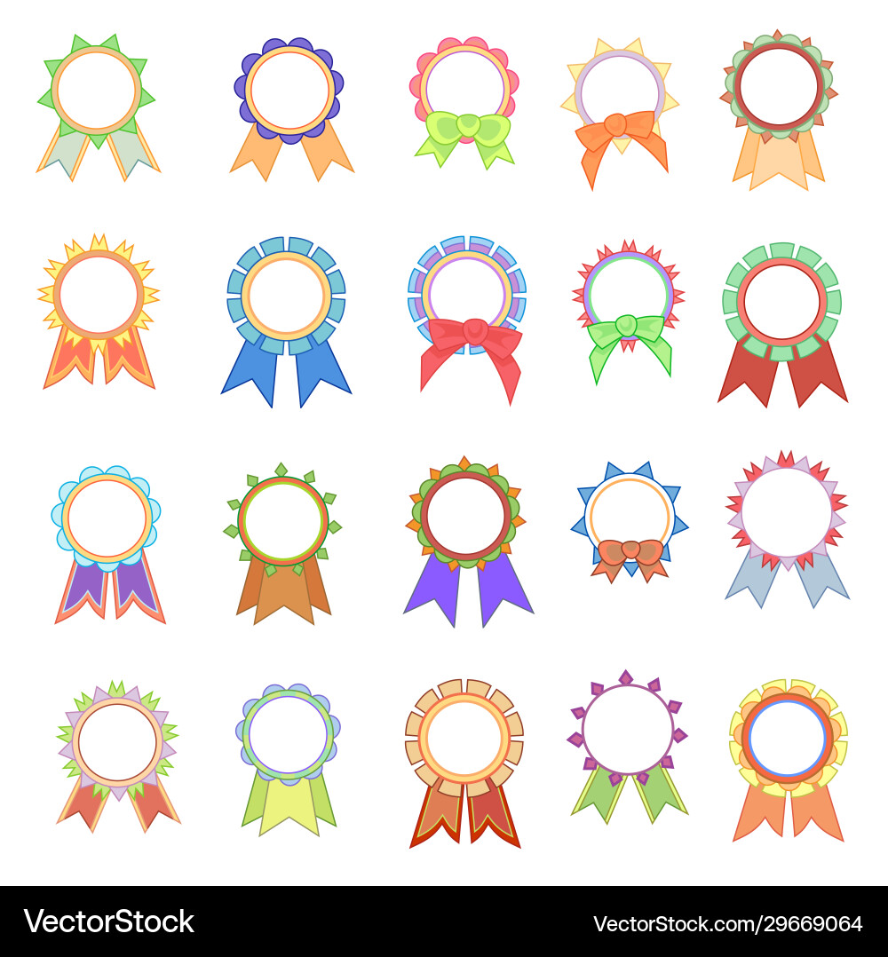 Set awards ribbons icons Set awards ribbons icons vector image