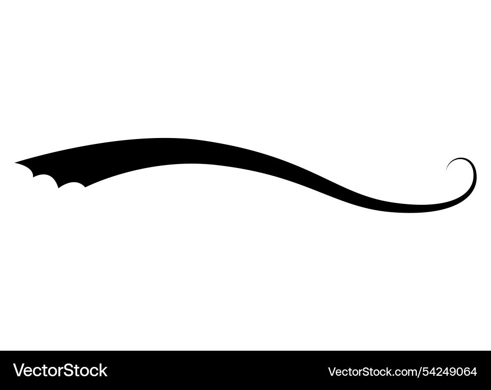 Swoosh typography text tail shape calligraphic Swoosh typography text tail shape calligraphic vector image