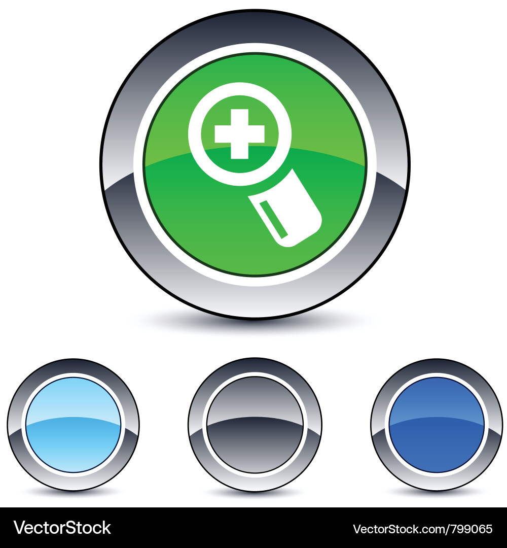 Add round button Vector Image