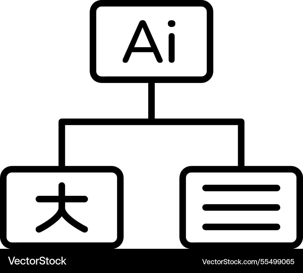 Generative ai translation data icon Vector Image