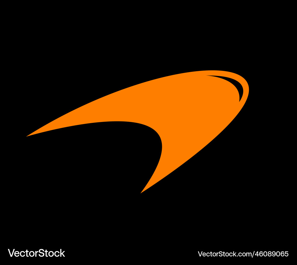 Mclaren brand symbol logo orange and black design Mclaren brand symbol logo orange and black design vector image