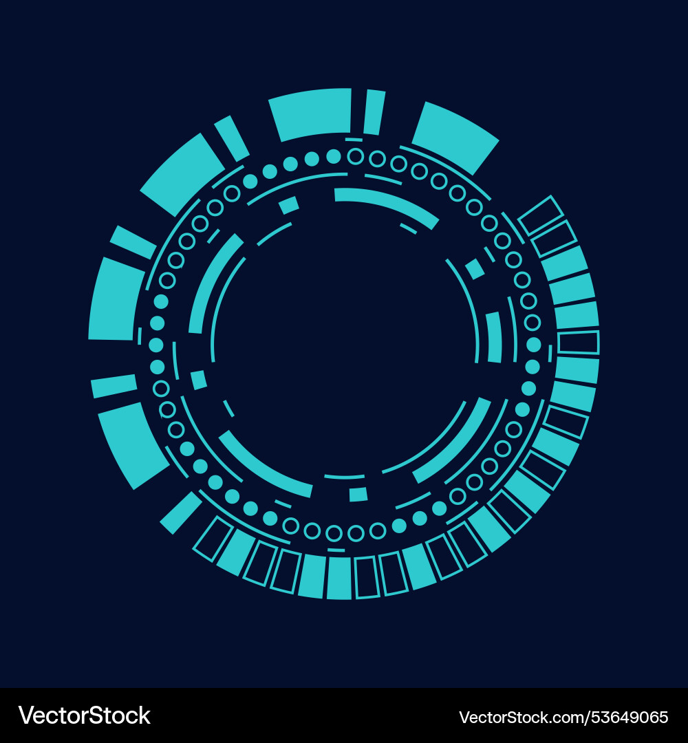 Sci fi Kreisrahmen moderne Benutzeroberfläche Element Sci fi Kreisrahmen moderne Benutzeroberfläche Element vektorbild