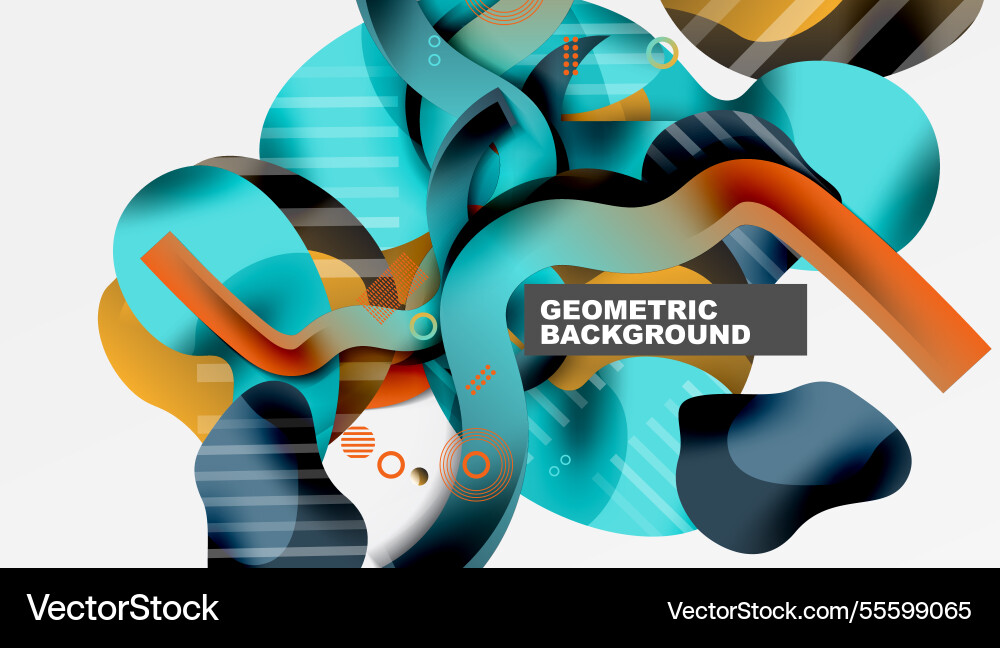 Vibrant abstract background overlapping shapes Vibrant abstract background overlapping shapes Vector Image