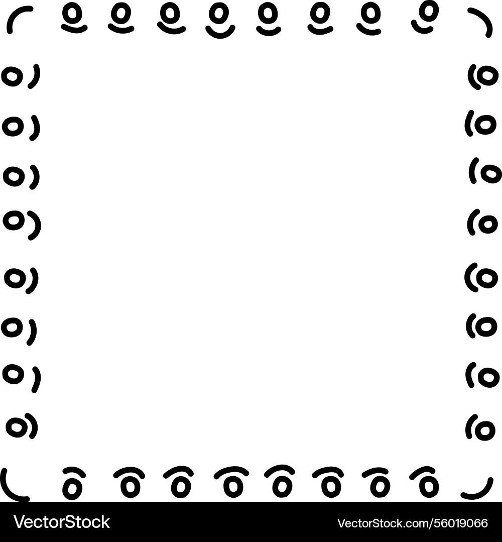 Abstract pattern square doodle frame Abstract pattern square doodle frame vector image