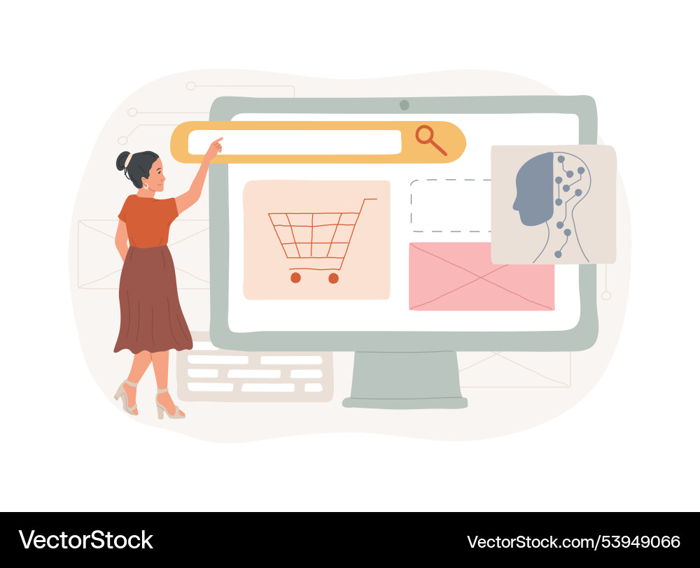 Ai-optimized search and navigation abstract Ai-optimized search and navigation abstract Vector Image