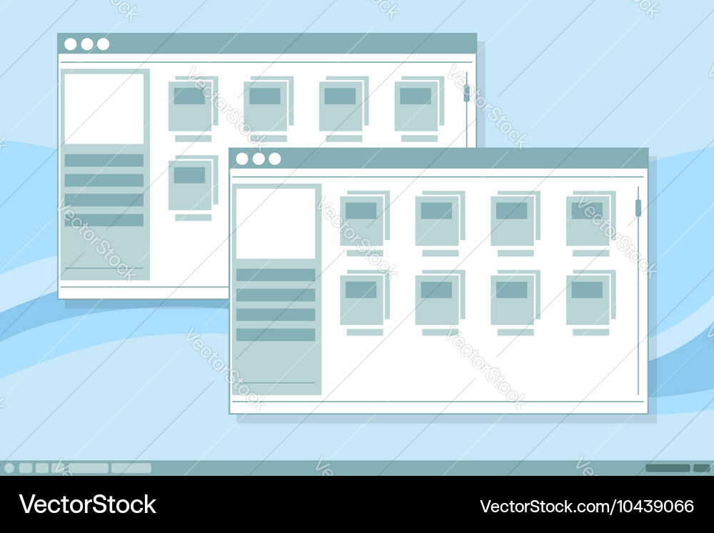 Interface frames window design Vector Image