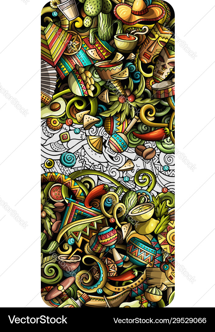 Latin america hand gezeichnet doodle banner Cartoon Latin america hand gezeichnet doodle banner Cartoon vektorbild