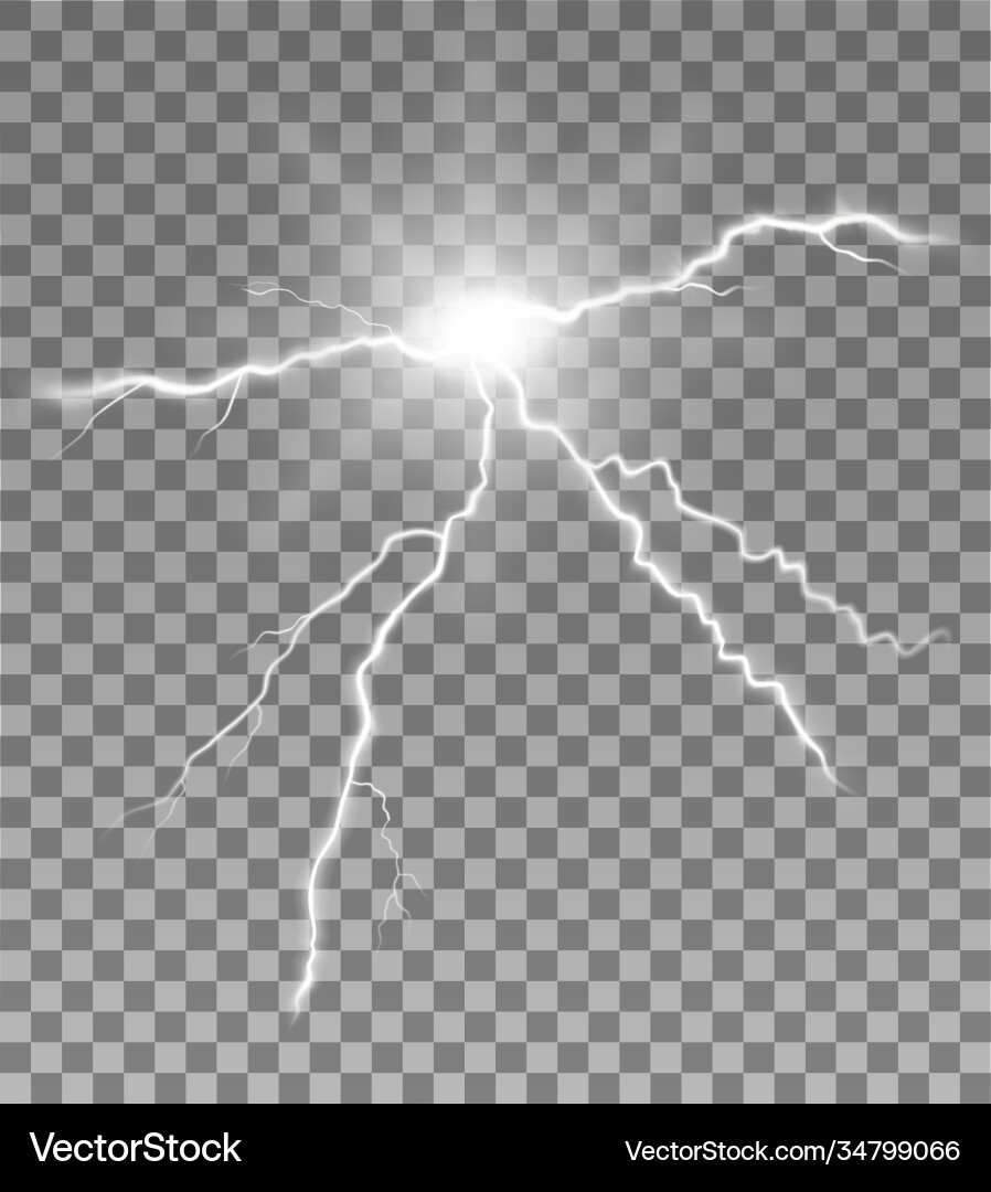 Lightning Flash Transparent Background vector image