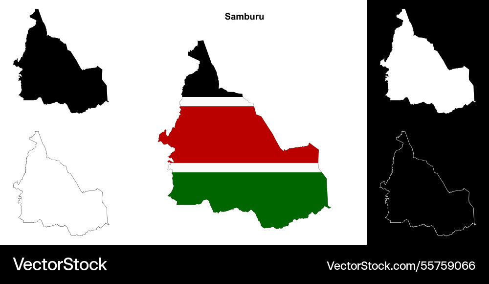 Samburu outline map Vector Image