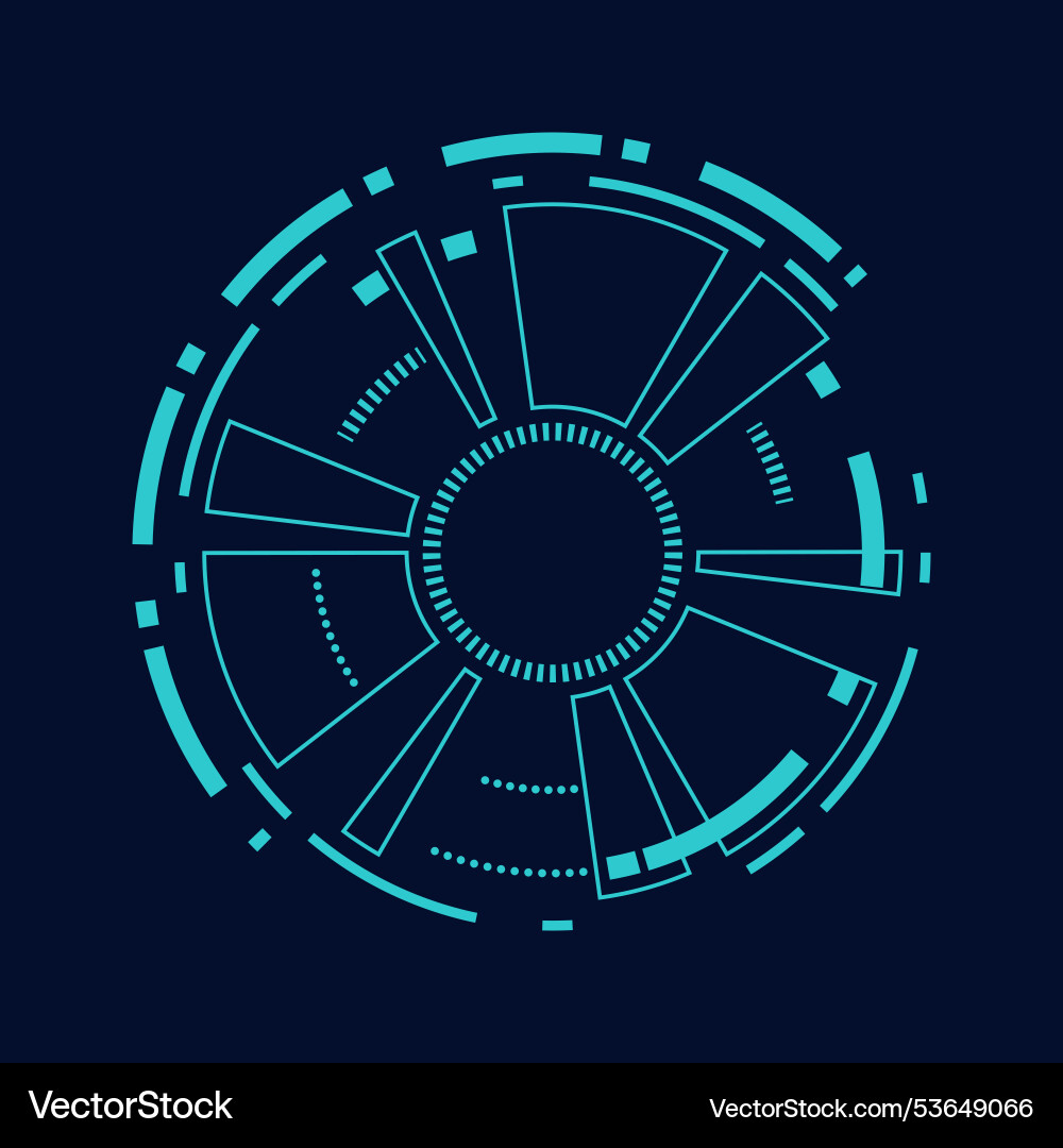 Sci fi circle frame modern user interface element Sci fi circle frame modern user interface element vector image
