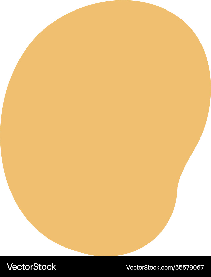 Abstract yellow blob shape icon vector image