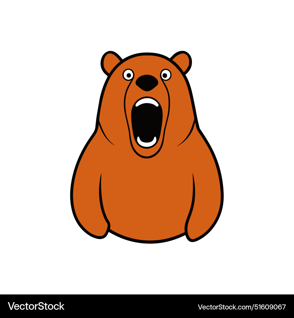 Bear screams icon Royalty Free Vector Image - VectorStock