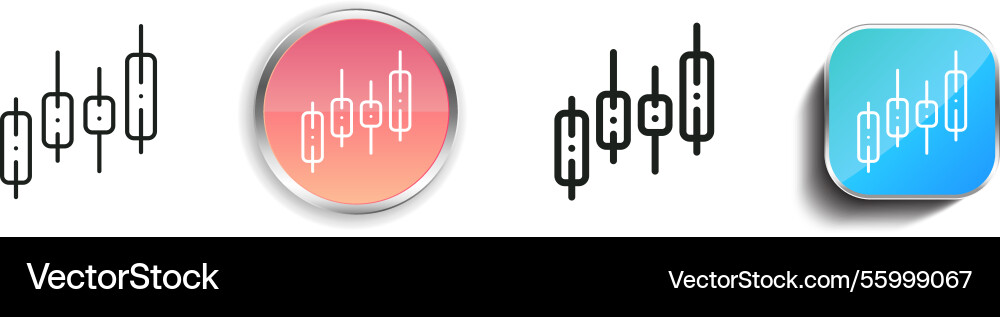 Lamps icon thin linear regular and button style vector image