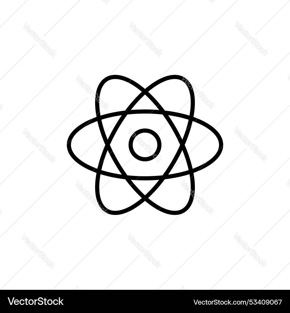 React icon isolated on white background vector image