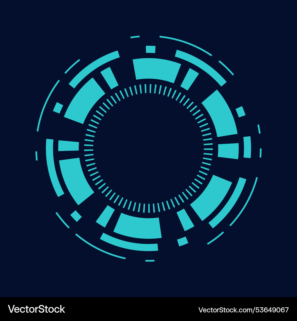 Sci fi Kreisrahmen moderne Benutzeroberfläche Element Sci fi Kreisrahmen moderne Benutzeroberfläche Element vektorbild