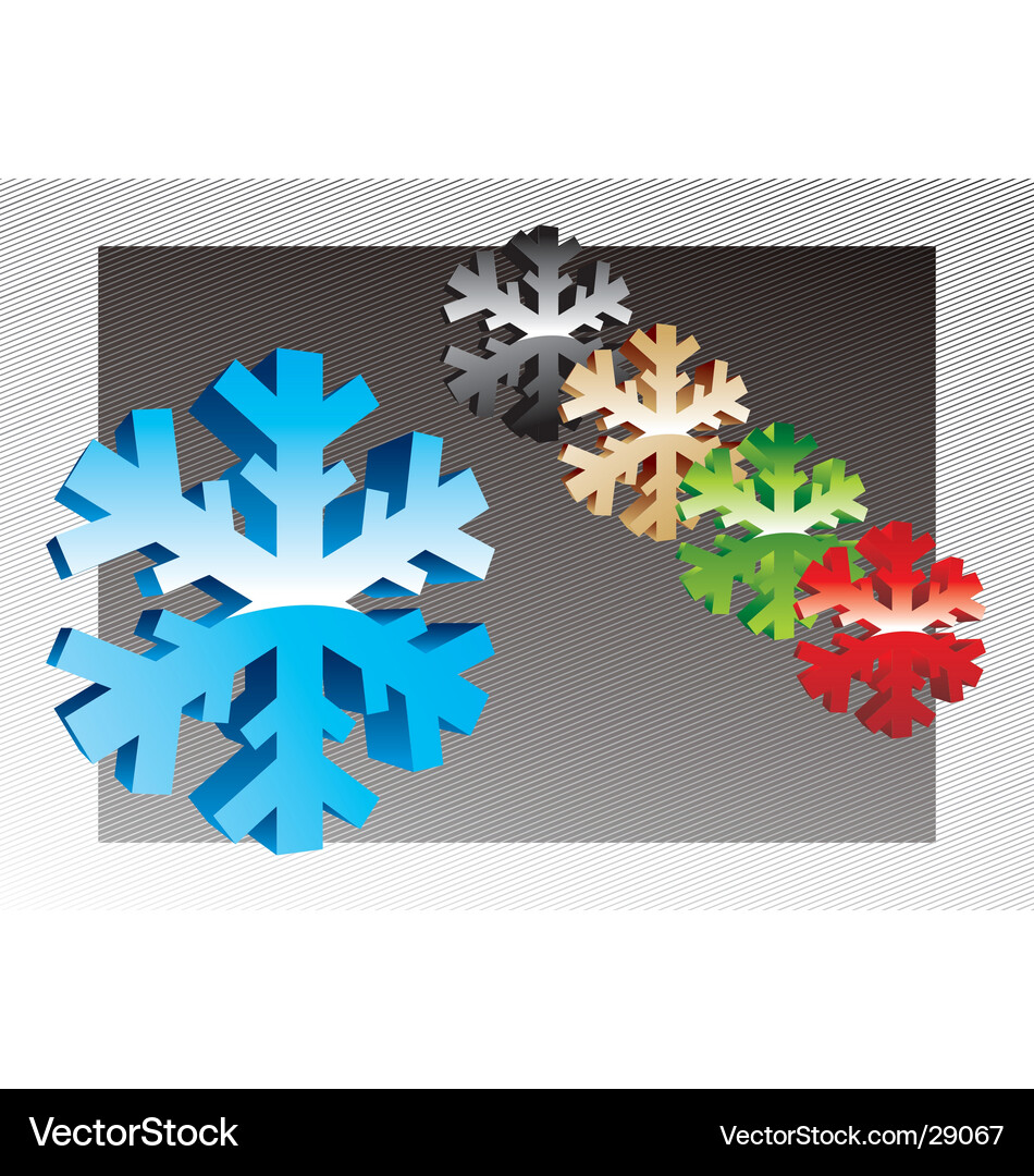 Snowflake Collection Vector Image