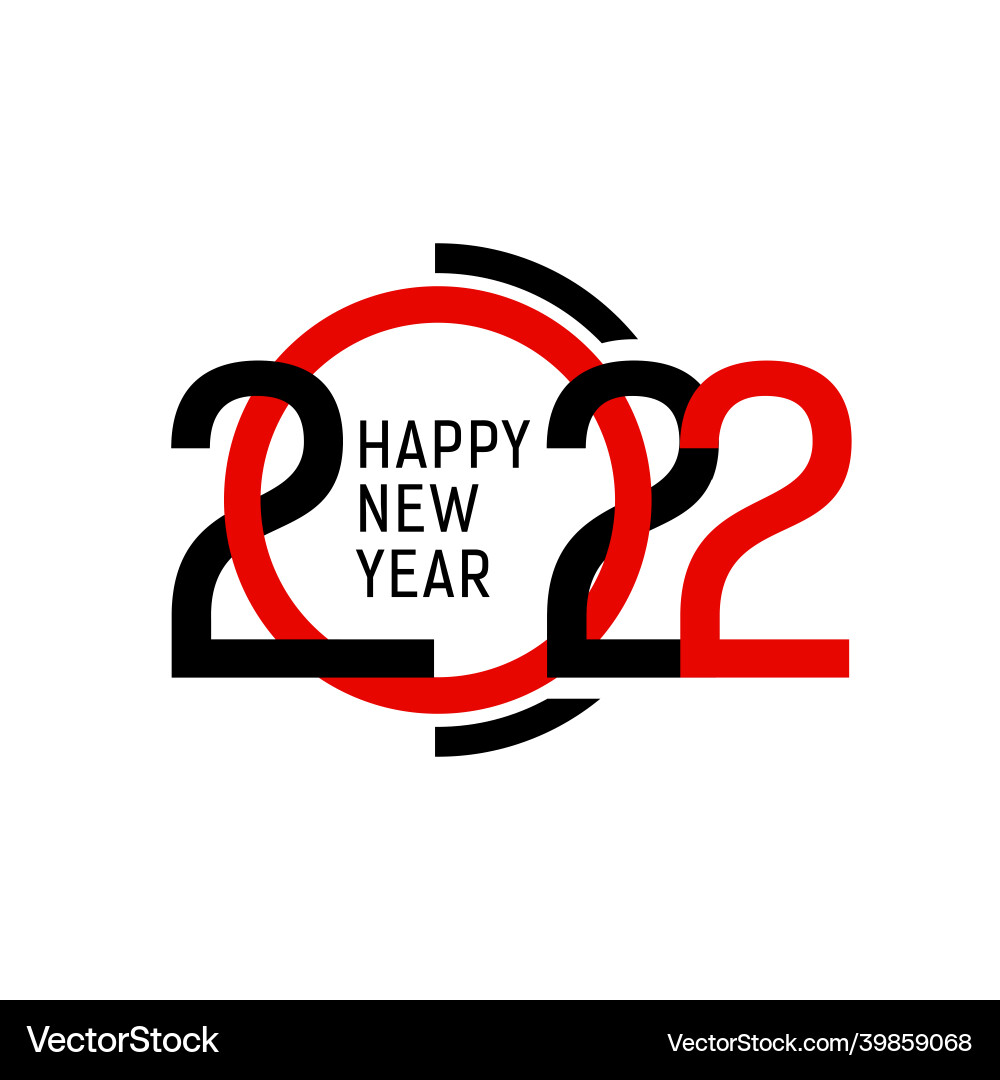 2022 happy new year modern graphic design