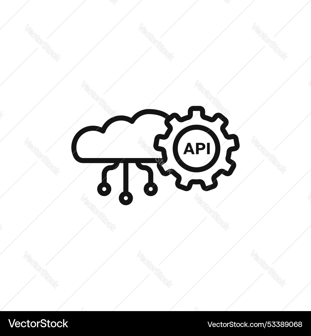 Api icon isolated on white background Api icon isolated on white background vector image