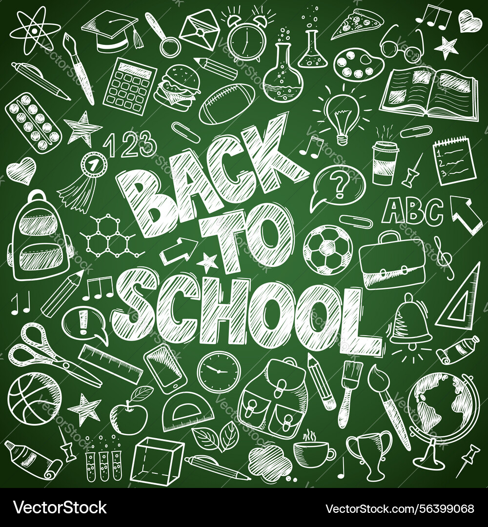 Back to school doodles Vector Image