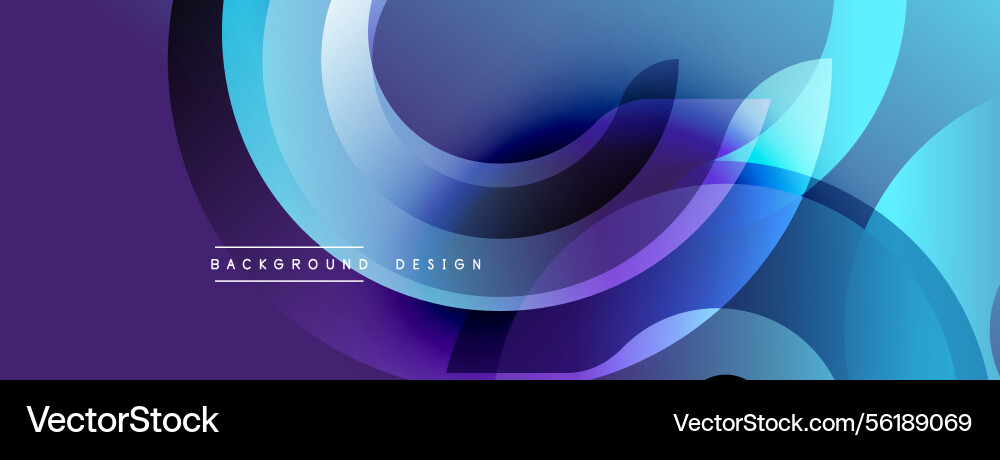 Abstract design overlapping circles create Vector Image