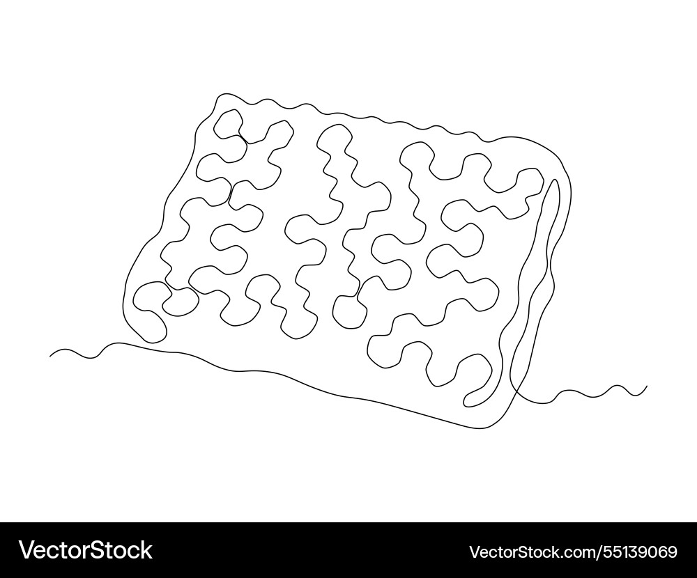 Abstract honeycomb with honey continuous single vector image