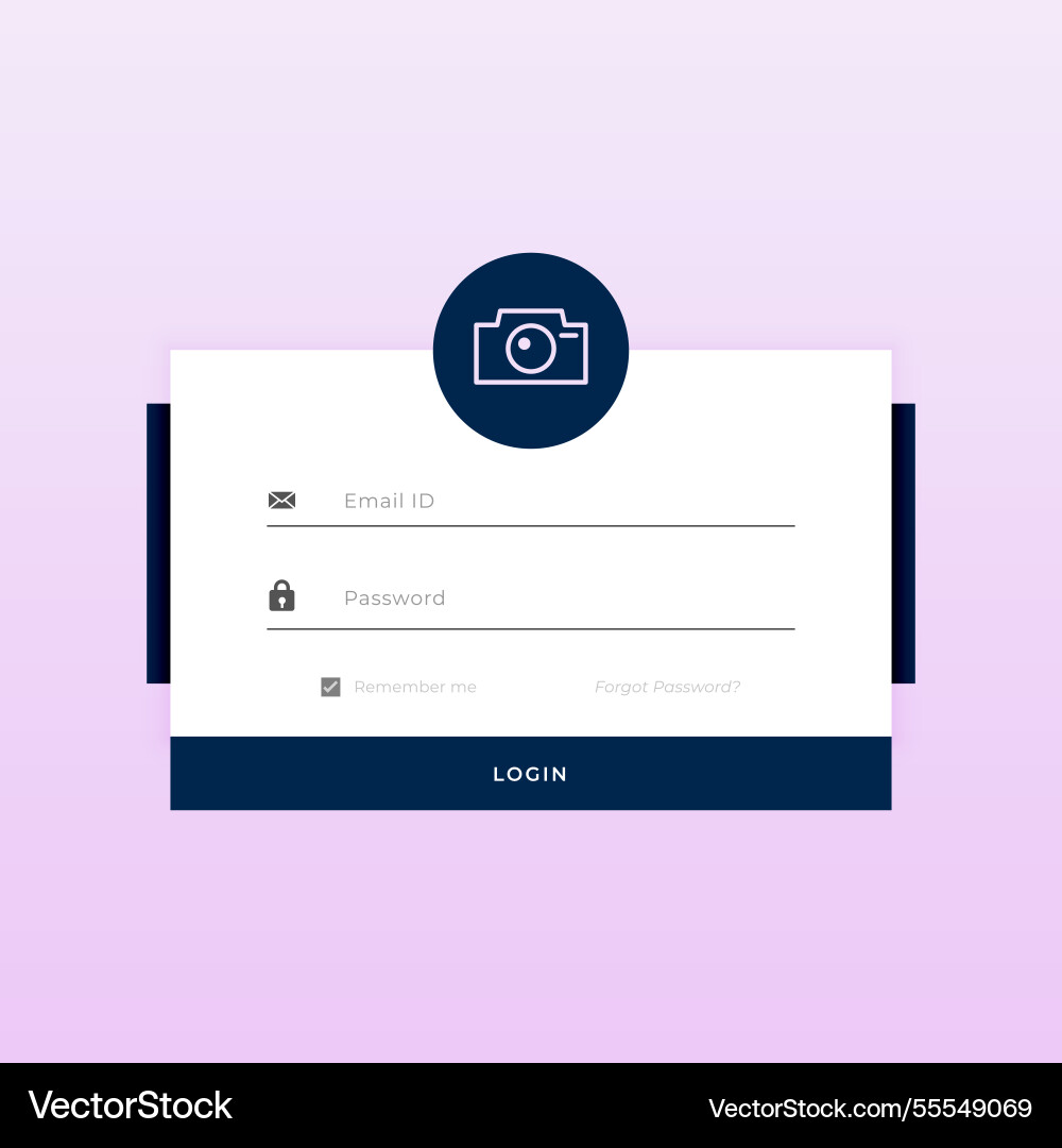Business login page screen template for web app vector image