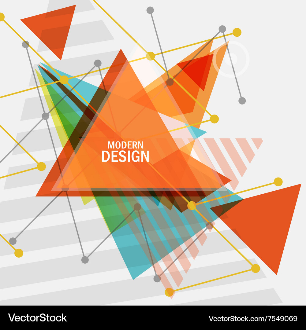 Colorful Triangular Abstract Pattern Vector Image