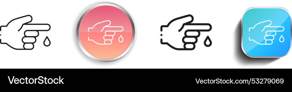 Diabetes icon thin linear regular and button vector image