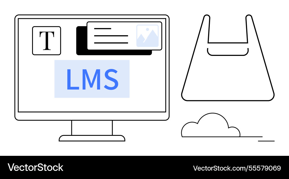 E-learning interface and data cloud storage E-learning interface and data cloud storage vector image