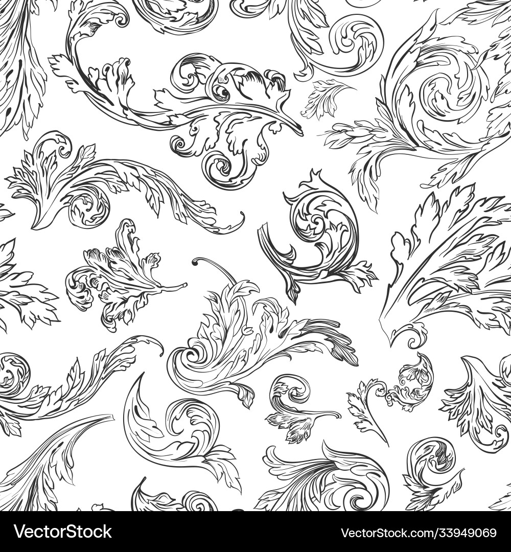 Elegant Floral Leaf Pattern Vector Image