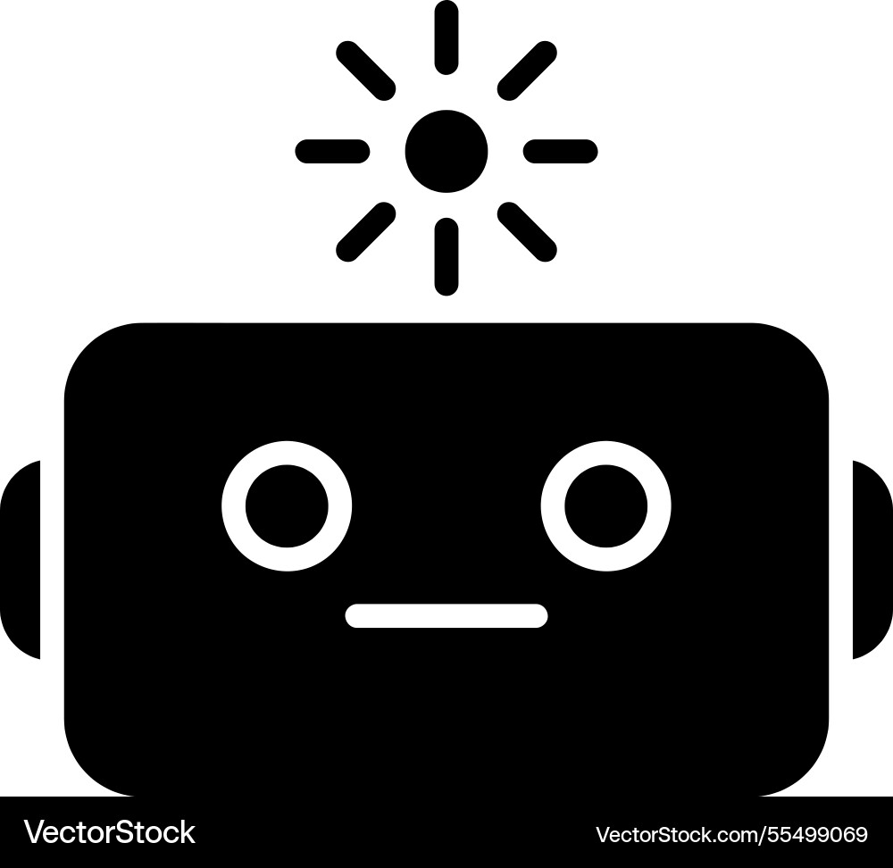 Generatives ai Roboter-Symbol Vektorbild