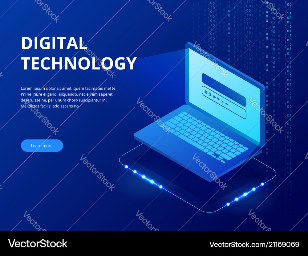 Tech Data Network Connection Vector Image