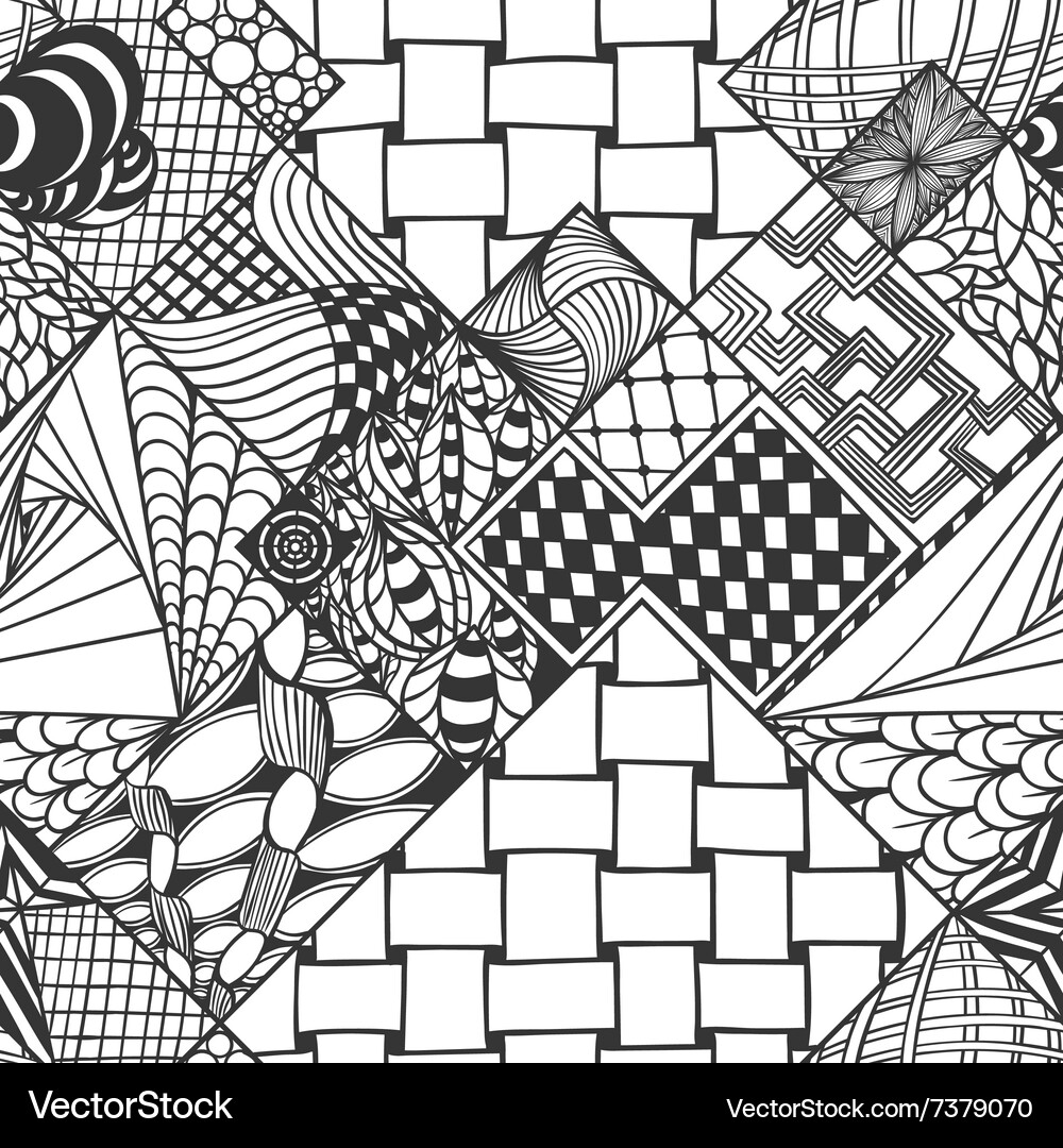 Intricate Zonal Pattern Vector Image