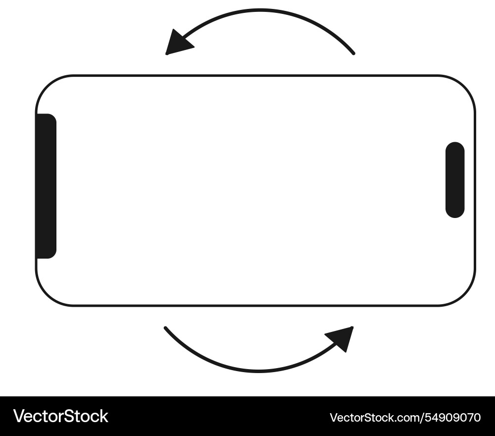 Rotate mobile phone icon rotation symbol Rotate mobile phone icon rotation symbol vector image