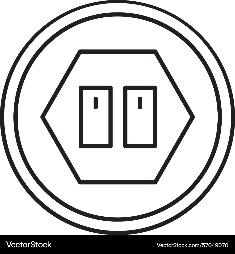 Switch line icon design vector image