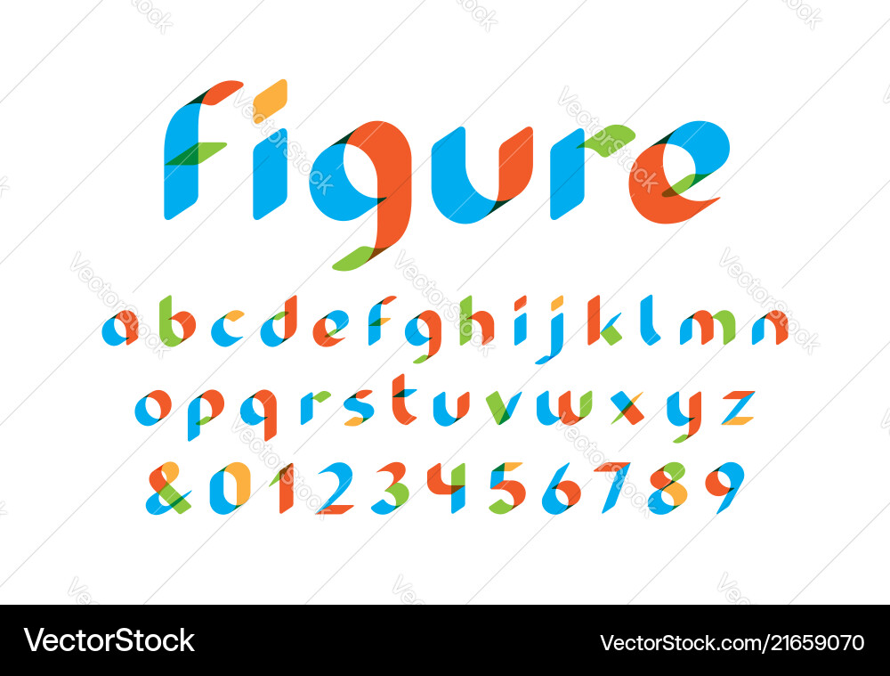Transparent font alphabet with overlay effect Transparent font alphabet with overlay effect vector image