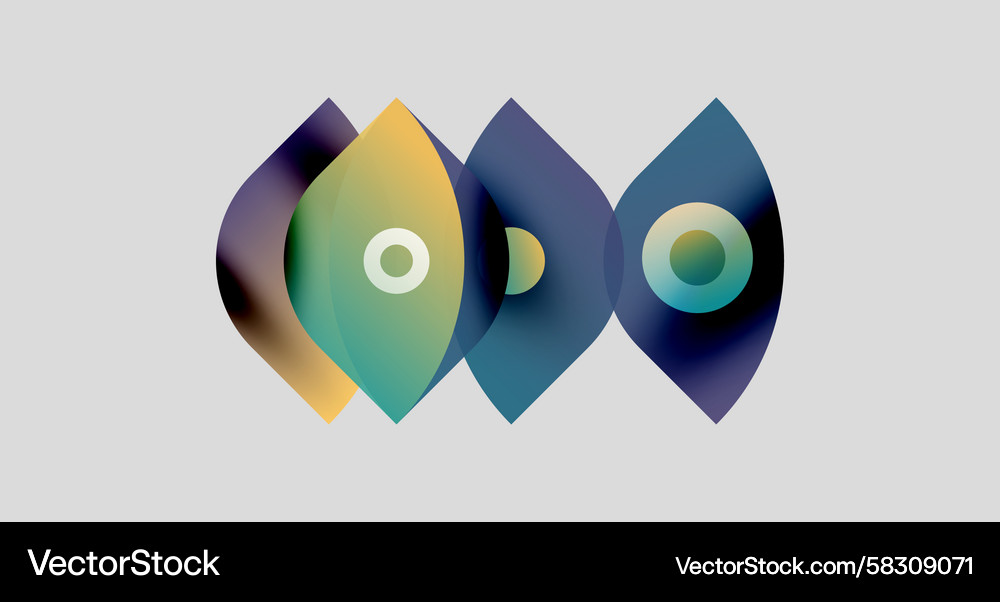 Abstract Overlapping Shapes Vector Image