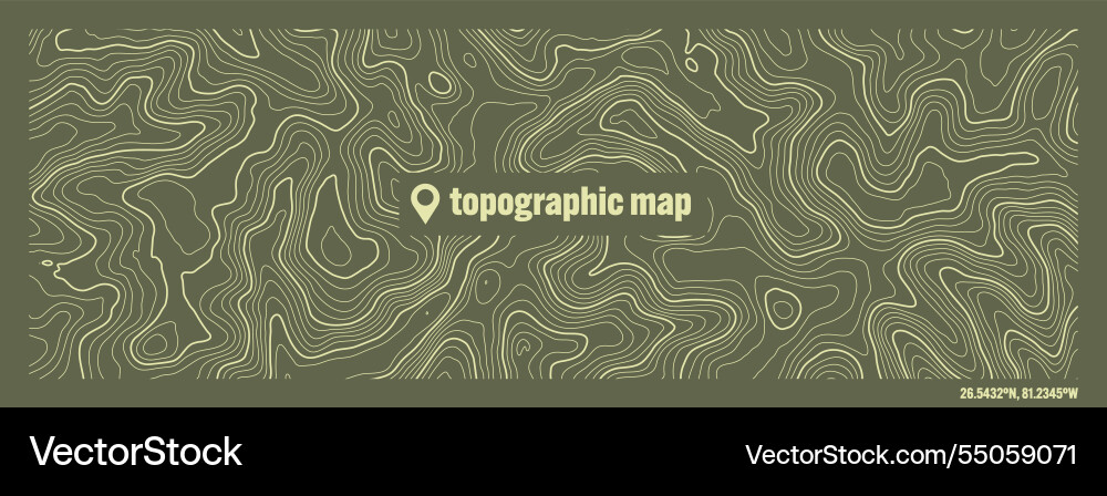 Colorful topographic map with contour lines Colorful topographic map with contour lines vector image