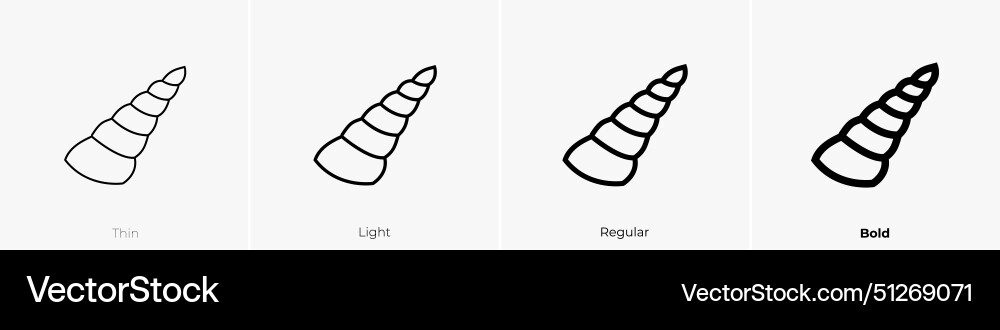 Conch icon thin light regular and bold style Vector Image