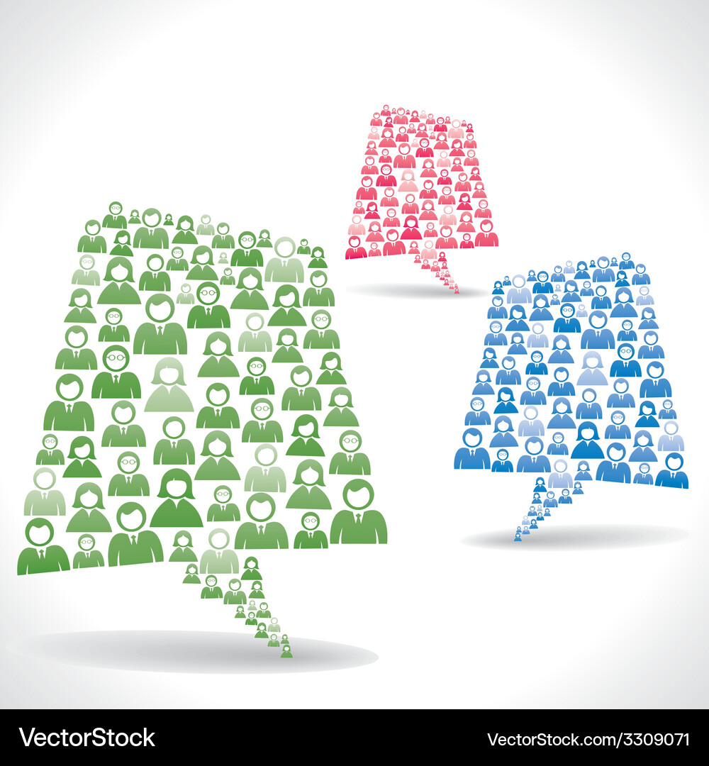 Different color message bubble stock Vector Image