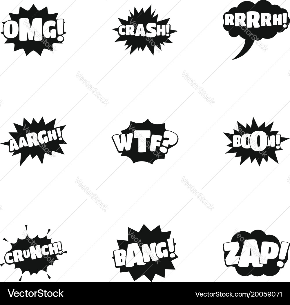 Labelling icons set simple style vector image
