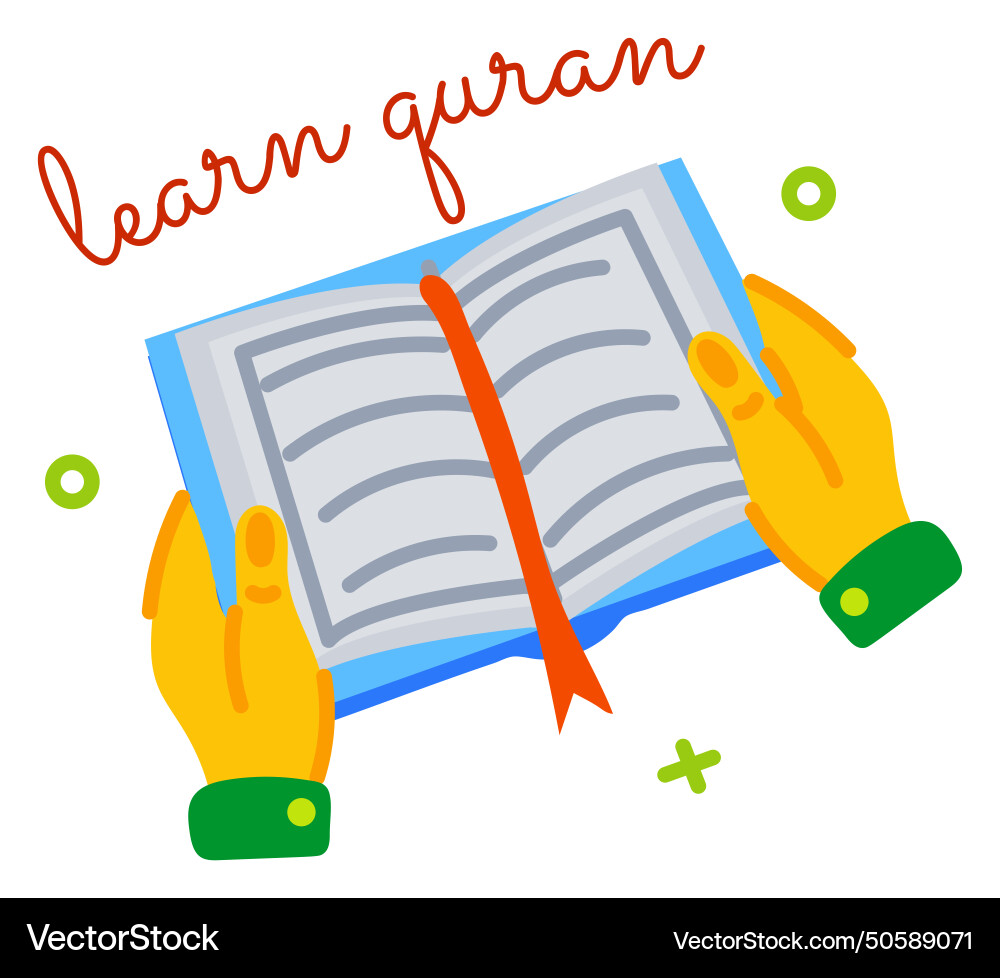Learn quran Royalty Free Vector Image - VectorStock