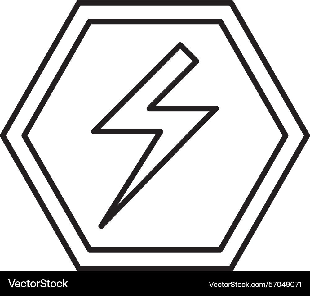 Lightning line icon design vector image